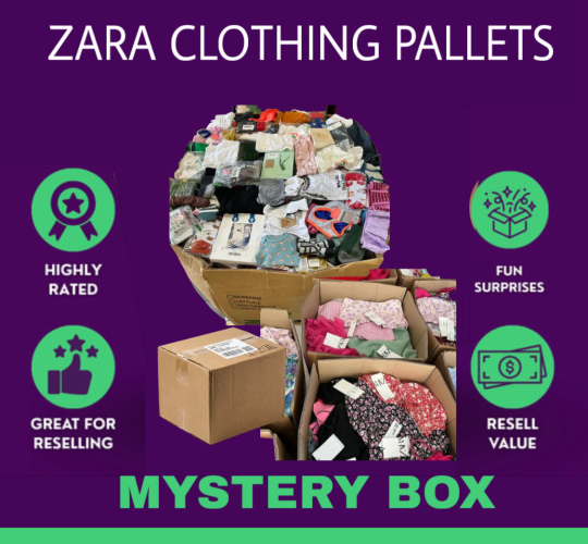 ZARA CLOTHING PALLETS 500 pieces per pallet